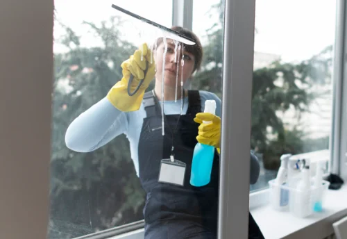 Nettoyage de vitres intérieures et extérieures à la Beaume